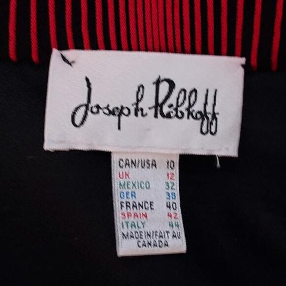 Joseph Ribkoff Black & Red Striped Jacket/Coat Sz 10 - Picture 8 of 9